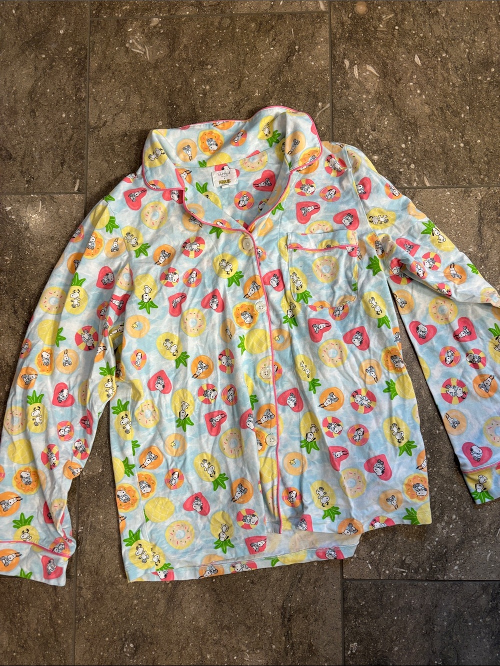 BedHead Peanuts cotton knit pjs, Snoopy tropical, L